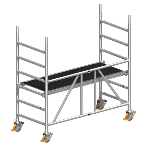Layher Rollgerüst Zifa 2,86m AH - Praktisches Fertiggerüst - Gerüste, ideal für Arbeiten in geringer Höhe: leicht zu transportieren, schnell aufbaubar und mit stabilen Lenkrollen für hohe Standfestigkeit. Max. Arbeitshöhe: 3,61 m.