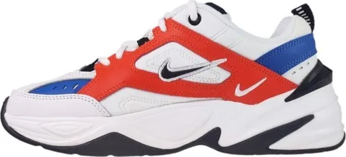 Nike W M2K Tekno AO3108 101 Sportschuhe - Weiß/Rot/Blau - 39 - Die Nike W M2K Tekno Schuhe vereinen modernen Chunky-Style mit hohem Tragekomfort. Das strapazierfähige Obermaterial und die dicke Dämpfung machen sie ideal für den Alltag und setzen modische Akzente.