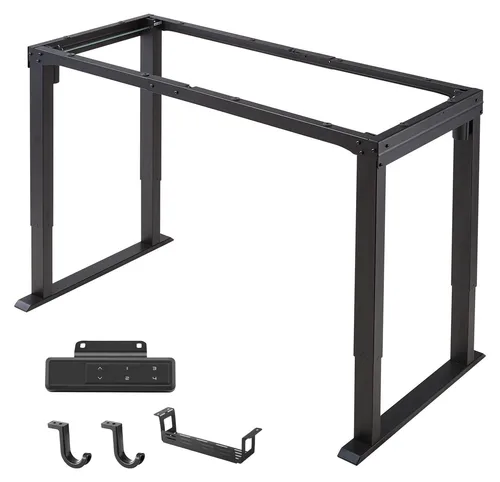 VEVOR Höhenverstellbares Tischgestell elektrisch, 125kg Tragkraft, Schwarz - Hochwertiges elektrisches Tischgestell für individuelles Arbeiten. Mit leisen Motoren und Speicherfunktion, ideal für flexibles Arbeiten im Büro oder Homeoffice. Robuste Konstruktion für stabilen Halt.