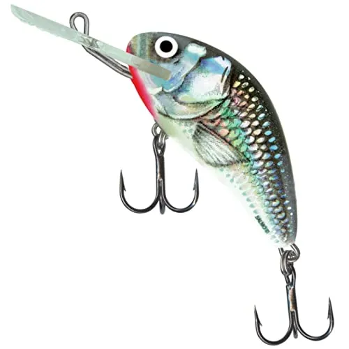 Salmo Hornet Wobbler, Salmo Farben:Holographic Grey Shiner, Länge/Gewicht/Laufverhalten/Tauchtiefe:5cm / 8g / sinkend / 3.0-4.0m