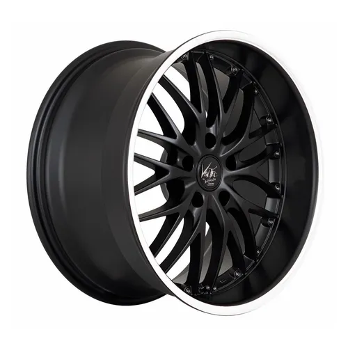 Barracuda Voltec T6 Alufelge 8x18" ET38 - Felgen in Highgloss-black mit Inox-Lip, ideal für sportliche Fahrzeuge, einteiliges Gussrad mit maximaler Traglast von 710 kg.