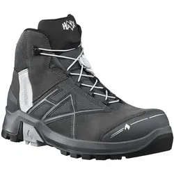 Haix CONNEXIS Safety+ GTX Mid grau/silber Gr. 101/2 - Sicherheit und Komfort vereint - Arbeitsschuhe mit GORE-TEX® für Wasserdichtigkeit und hohe Rutschfestigkeit. Ideal für anspruchsvolle Arbeitsbedingungen mit herausragendem Dämpfungssystem und flexibler Passform.
