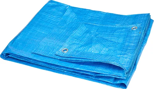 Garronda Abdeckplane wasserdicht, mit Ösen – 3x3 m 60 g/m²– leichte Gewebeplane – flexibel, abwaschbar – PP Tarpaulin – für Garten & Staubschutz –GD-0162, Blau
