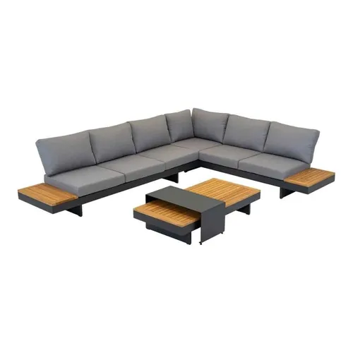 Lesli Living Gartenlounge-Set Barbados - Modernes Gartenmöbel-Set mit Loungerfunktion, pulverbeschichtetem Aluminiumrahmen und wetterbeständigen Polstern. Ideal für stilvolle Entspannung im Freien!