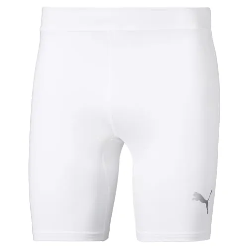PUMA Herren Liga Baselayer Short Tight Hose, White, XXL - Pilates & Tights: Diese Running-Hose aus elastischem Material bietet optimale Bewegungsfreiheit und sorgt dank Drycell-Technologie für ein trockenes Training.