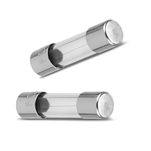REV Sicherung KFZ - Feinsicherung flink, Glassicherung Set (2 x 0,5/1,0/1,6/2,5/4,0 A), Größe 5 x 20mm, silber