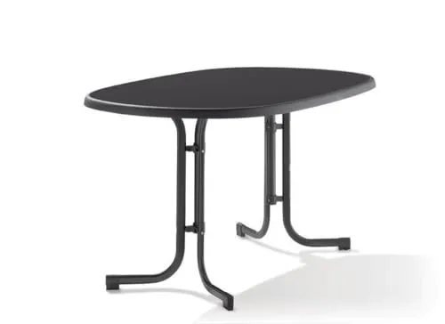 Sieger 252/G Boulevard-Klapptisch - Beistelltisch mit wetterfester mecalit-PRO-Platte, ideal für Garten und Balkon, Montagefrei und robust dank Stahlrohrgestell.