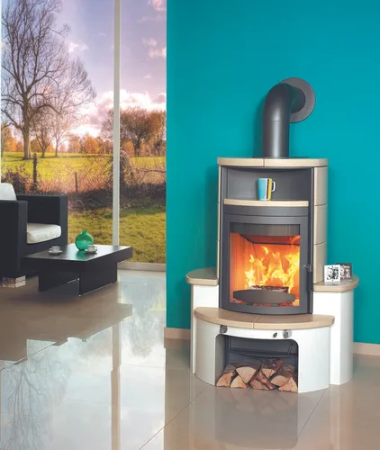 Hark Avenso ECOplus creme 6 kW - Raumluftunabhängiger Dauerbrandofen - Kaminofen von Hark, raumluftunabhängig und effizient für eine angenehme Wärme in Ihrem Zuhause.