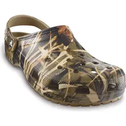 Crocs Classic Realtree V2 Badelatschen Unisex, Grün - Sandalen im trendigen Realtree Design, perfekt für Freizeit und Entspannung. Bequeme Slip-On Passform und leichtes, synthetisches Material für optimalen Tragekomfort.