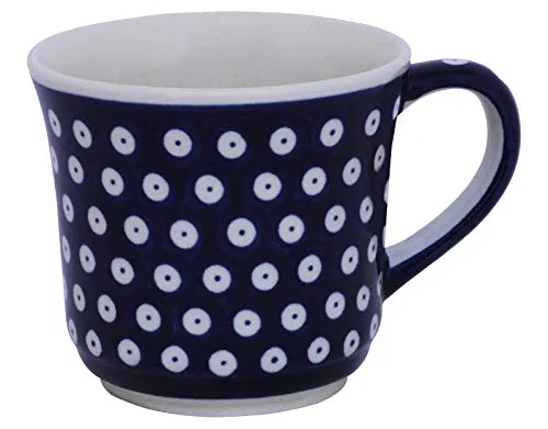 Bunzlauer keramik sehr großer 500 ml Jumbo Kaffeebecher/Teetasse – Ø 11 cm, leicht geschwungene Silhouette, 10 cm hoch (Dekor 42)