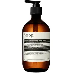 Aesop Reverence Aromatique Hand Wash 500 ml - Flüssigseife mit feinem Bimsstein für ein erfrischendes Peeling und antiseptischen Bergamottenduft. Ideal für saubere und gepflegte Hände.