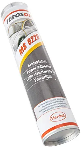 Loctite Teroson MS 9220 Kraftkleber, 310 ml - Schwarz - Klebemittel mit sehr guter Haftung ohne Grundierung, ideal für UV-beständige und witterungsbeständige Anwendungen, punktschweißbar vor dem Aushärten.