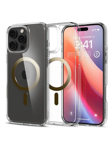 Spigen für iPhone 16 Pro Max Hülle - Anti-Yellowing Ultra Hybrid MagFit Case, transparent und dünn mit militärischem Schutz und MagSafe-Kompatibilität