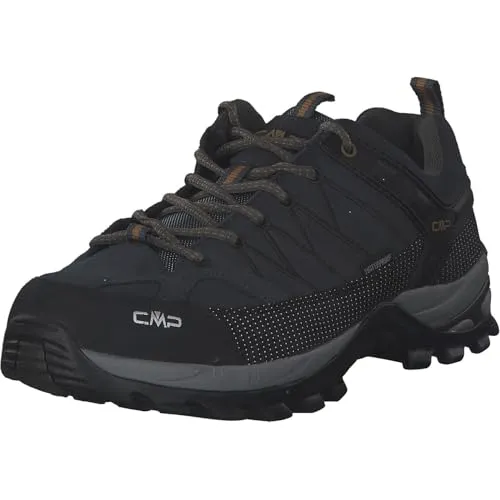 CMP Herren Rigel Low Shoes Wp Trekking-Schuhe - Antracite Arabica, 42 EU - Wanderschuhe mit wasserfester CLIMAPROTECT Membran und stabilisierendem TPU-Einsatz für optimalen Komfort und Schutz beim Trekking.