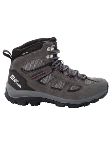 Jack Wolfskin Damen Vojo 3 Texapore Mid W - Tarmac Grey Pink, 37 EU - Wasserdichter und atmungsaktiver Wanderschuh für Tagestouren mit griffigem Profil und komfortabler Passform, ideal für Outdoor-Abenteuer.