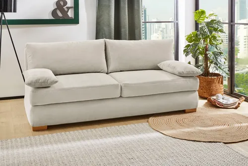 Jockenhöfer Gruppe Schlafsofa Derby, B: 201 cm, Liegefl. 160x200 cm, Dauerschläfer, mit Bettfunktion, Bettkasten & Topper, Tonnentaschenfederkern