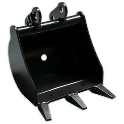 BAMATO Garten-Multifunktionsgerät - Tieflöffel 300 mm für MIB-600 - Garten-Multifunktionsgerät, ideal für präzise Erdarbeiten, einfach zu montierender Tieflöffel mit 3 Zähnen für BAMATO Minibagger MIB-600.