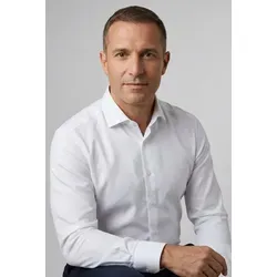 OLYMP Businesshemd No. Six super slim Jersey-Hemd in Weiß, Größe 36 - Elegantes super slim Jersey-Hemd für einen modernen Look. Elastisches Material sorgt für hohen Tragekomfort. Ideal für den Business-Alltag.