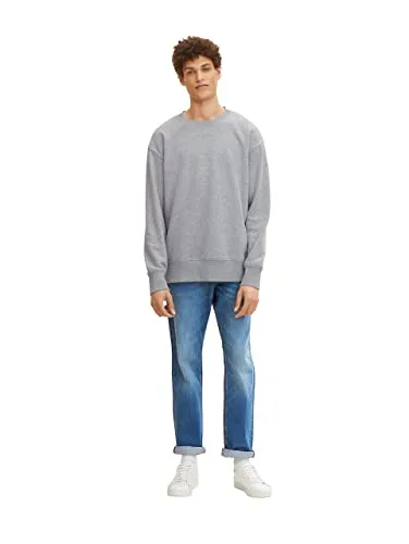 Tom Tailor Hose Josh Regular Slim Jeans - Herren Jeans im Five-Pocket-Style mit Logo-Badge, aus atmungsaktivem Denim mit Stretch für optimalen Tragekomfort und Slim Fit Passform.