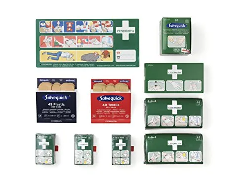 Cederroth Refill-Paket für Erste-Hilfe-Station, 11-teilig - Praktisches Nachfüllpaket für die Cederroth Erste-Hilfe-Station, ideal für die schnelle Wiederauffüllung von Verbandsmaterial und Erste-Hilfe-Ausrüstung.