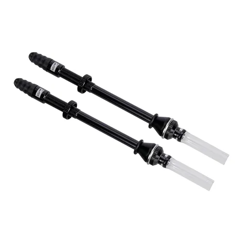 Contec Fastair TL Road 65 Set A 2 St. - Sonstiges Fahrradzubehör, Tubeless-Ventil für einfache Montage ohne Kompressor, ideal für Felgen bis 65 mm tief, mit praktischem Füllstandskontrollschlauch.