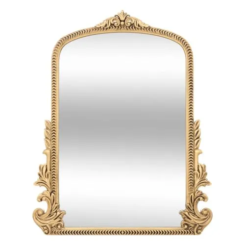 Atmosphera Spiegel Mit Victoria - Gold - Dekorativer Wandspiegel in elegantem Gold, ideal zur Verschönerung Ihres Wohnraums und für einen Hauch von Luxus.