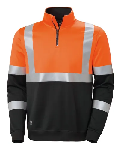 Helly Hansen Warn-Sweat-ZIP, orange, Größe S - Hoodies & Sweatshirts, stylischer und funktionaler Sweat-ZIP für optimale Sichtbarkeit und Komfort bei Outdoor-Aktivitäten.