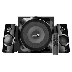 Genius SW-2.1 1850 BT - 2.1 Lautsprecher Schwarz - PC Lautsprecher mit kraftvollem Bass und Bluetooth-Technologie für kabelloses Musikstreaming, ideal für Gaming und Multimedia.