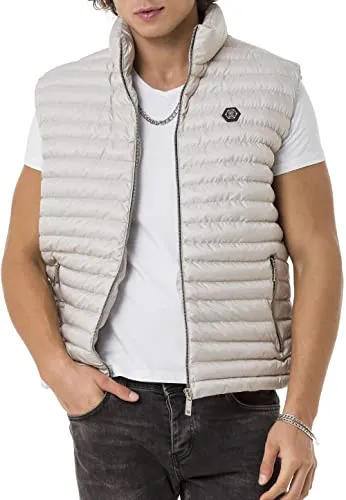 Red Bridge Herren Weste mit Stehkragen Bubble Vest Beige L - Herren-Westen, trendige Stepp-Weste für jede Jahreszeit, bietet hohen Tragekomfort und vielseitige Kombinationsmöglichkeiten.