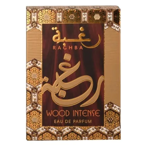 Ard al Zaafaran Raghba Wood Intense Eau de Parfum Spray 100 ml - Elegantes Eau de Parfum in schöner runder Flasche, ideal für besondere Anlässe. Hochwertiger Duft von Lattafa, der die Sinne verführt.