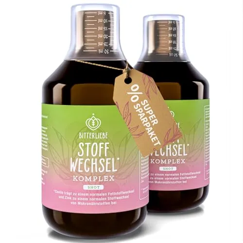 BitterLiebe Stoffwechsel Shot - Mariendistel & Artischocke - 🌱 Effektiver Shot zur Unterstützung des Stoffwechsels mit wertvollen Inhaltsstoffen wie Mariendistel und Artischocke. Ideal für dein Gewichtsmanagement und mehr Energie im Alltag! 🍃 Hergestellt in Deutschland.
