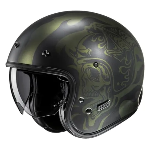 HJC Jet Motorradhelm V31 FLAME MC4SF XXL - Leichter Fiberglashelm mit optimalem Tragekomfort und hervorragendem Schutz. Ausgestattet mit einer getönten Scheibe für 99 % UV-Schutz und einem herausnehmbaren Futter für einfache Reinigung. Zugelassen nach ECE 22.06.