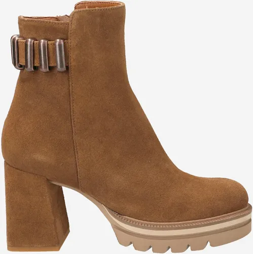 Maripé BELINDA BRUCIATO, elegante Stiefeletten für Damen in Braun - Größe 39 - Entdecken Sie die italienische Eleganz mit Maripé BELINDA! Diese stilvollen Stiefeletten aus cognacfarbenem Veloursleder bieten ein raffiniertes Design und hohen Tragekomfort für besondere Anlässe.