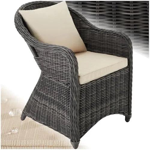tectake® Rattansessel mit Aluminiumgestell - Gartenstühle aus hochwertigem Polyrattan, das natürliches Geflecht imitiert. Ideal für Garten, Terrasse oder Balkon und sorgt für stilvolles Ambiente.