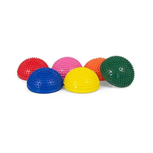 AFH Webshop Therapie Balance Igel Gymnastik Igel Igelball | ca. Ø 16 cm | 6er Set + Pumpe | fest