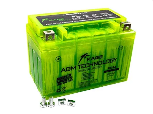 GEL Batterie KAGE Green YTX9-BS 9AH für Adly/Herchee Aeon Aprilia Arctic Cat ATU Barossa/SMC Benelli Beta BM W Cagiva Daelim Derbi E-Ton Hon da Husaberg Hyosung Kawasaki Kreidler KT M Kymco Piaggio