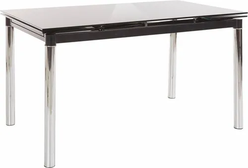 INOSIGN Esstisch, schwarz – Ausziehbar und modern - Esstische – Ausziehbarer INOSIGN Esstisch mit stilvollem Glas und Metall-Design, ideal für individuelle Einrichtung und kreative Essbereiche.