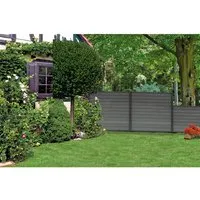 T & J WPC-Steckzaunsystem Skär Anthrazit - Sichtschutzzäune mit exklusivem Schwedenprofil-Design, ideal für stilvolle Gartengestaltung und langlebige Qualität.