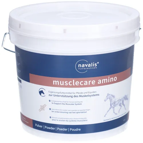 navalis musclecare amino für Pferde - Hochwertiges Proteinergänzungsfuttermittel für Pferde, das alle 20 Aminosäuren enthält. Ideal zur Unterstützung der Muskulatur und für Pferde mit erhöhtem Proteinbedarf.