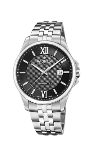 Candino C4768/4 Automatik Armbanduhr für Herren - Silber - Elegante Herrenuhr mit Automatikwerk, Saphirglas und robustem Edelstahlarmband. Ideal für den täglichen Einsatz und stilvolle Anlässe.