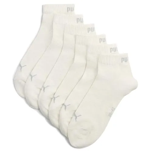 PUMA Kurzsocken PUMA UNISEX QUARTER PLAIN 3P (3-Paar, 3 Paar) mit kleinem Logo beige 43-46