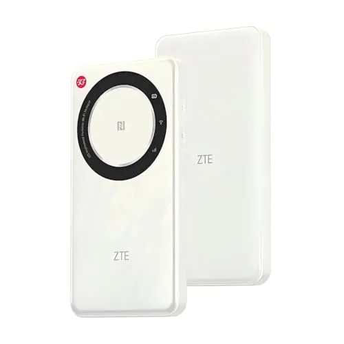 ZTE U30 Air Router - Mobiler 5G WLAN-Router mit Dual-Band und bis zu 867 Mbit/s, ideal für unterwegs - unterstützt bis zu 10 Geräte und hat eine Akkulaufzeit von 10 Stunden.