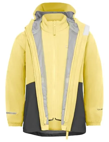 JACK WOLFSKIN ICELAND 3IN1 JACKET K - Kinder Funktionsjacke - Vielseitige 3-in-1-Jacke mit wasserdichter Außenjacke und wärmender Innenjacke aus POLARTEC® 200, ideal für jedes Wetter und sportliche Aktivitäten.