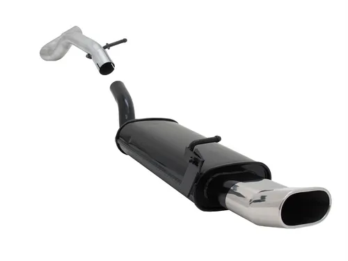 OMAC Auspuff-Flexrohr Novus Sportauspuff für Audi A3, Seat Leon, VW Golf 4, New Beetle - Hochwertiger Sportendschalldämpfer mit EG Genehmigung für sportlichen Sound, einfache Montage und passende Adapter im Lieferumfang.