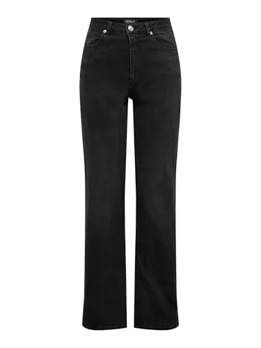 ONLY Female Jeans ONLJUICY-WAUW mit weitem Bein und hoher Taille - Modische Jeans mit weitem Beinschnitt, perfekt für einen lässigen Look. Hergestellt aus hochwertigem Material für besten Tragekomfort.