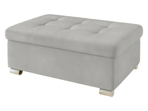 Mirjan24 Hocker Niko groß – Vielseitiger Sitzhocker in Venus Velvet 2921 - Stylischer Sitzhocker mit hochelastischem Schaumstoff und verchromten Füßen. Ideal für jeden Raum, bietet er Komfort und Eleganz in vielen Farben. Einfache Montage für sofortigen Einsatz.