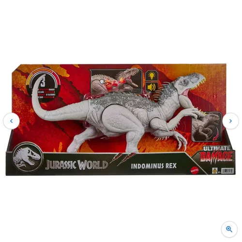 Jurassic World Indominus Rex Dinosaurier Action-Figur mit Licht und Sound - Erlebe den aufregenden Indominus Rex aus Jurassic World! Diese detailreiche Action-Figur begeistert mit Licht- und Soundeffekten und ist perfekt für Fans von Film und Dinosauriern.