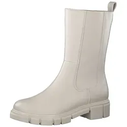 MARCO TOZZI Damen Stiefelette Chelsea Boot Profilsohle Blockabsatz 2-25410-29, Größe:38 EU, Farbe:Beige - Beige - 38