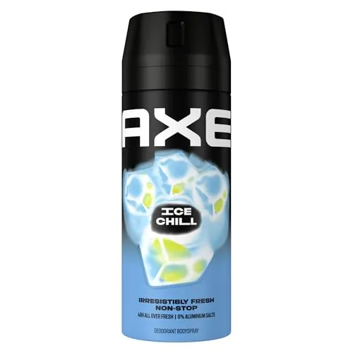 Axe Deodorant Spray For Men Ice Chill 150ml - Deospray für Männer, 48 Stunden Schutz vor Schweiß und Geruch, erfrischender Duft von Zitrone und Minze für ein langanhaltendes Frischegefühl.