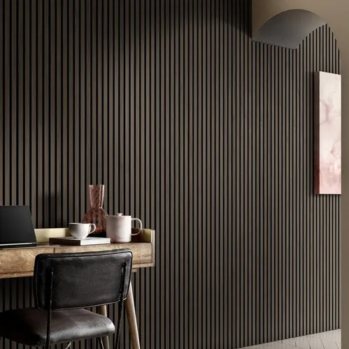 HOME DELUXE Wandpaneel SONIC Smoked Oak - 80 x 40 cm - Wandpaneele im skandinavischen Stil, schalldämpfend und einfach zu montieren. Verleihen Sie Ihren Räumen mit der edlen Holzoptik einen modernen, exklusiven Look.